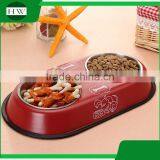 Pet Accessories Eco Anti Slip Stainless Steel Double Cat Dog Pet Feeder Water Food Bowl thumbnail-1