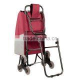 Stair Climbing Rolling Shopping Multipurpose Laundry Utility Cart With Seat thumbnail-3