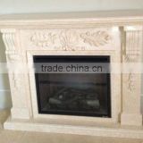 Natural white marble fireplace with european design
