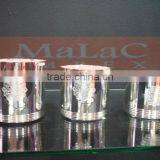 Brass Candle Cup, Soy Candle Jar, Silver Finish Candle Vessels thumbnail-2