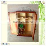 Popular Red Colored Door Cabinet Shaped Wine Box thumbnail-5
