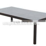 2017 Trade Assurance Hot Sale Outdoor Portable Cocktail Plastic Rattan Handmade Table Tempered Glass Dining Table thumbnail-1