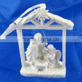 White Christmas Nativity Figures Hanging Ornament Nativity Set