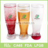18oz New Design Plastic Gel Double Wall Wine Glass Shape Freeze Beer Ice Mug thumbnail-1