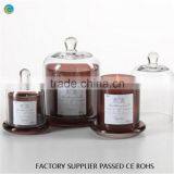 Electroplated Gold Glass Cloches Cover Glass Dome Jar thumbnail-5