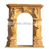 China Factory Outdoor Home Decoration Stone Carving Archway Door Marble Frame