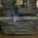 Five Stream Rock Cavern Tabletop Fountain With Multi-Colored LED Lights thumbnail-2