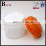 300g Plastic Cream Jar PET Plastic Cosmetic Packaging Cream Jar With Orange Cap thumbnail-4