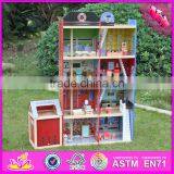2016 New Design Children Big Wooden Toy Fire Station for Sale W06A138 thumbnail-4