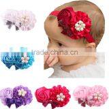 Baby Toddler Infant Flower Headband With Pearl Hair Bow Band Accessories thumbnail-1