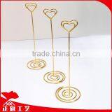 Golden Craft Metal Wire Paper Photo Card Picture Clip Holders With Love Heart Shape