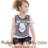 Children cotton t shirt girl sport clothes sets professional kids suits factory supplier