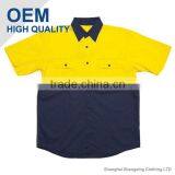 ZX OEM ODM high visibility 100%cotton shirtsafety shirtsgood quality wholesale safety shirts