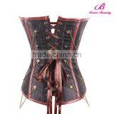 Overbust Corset Shapewear Waist Trimmer Corset Slim Women Brown Color thumbnail-2