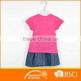 Baby Girls Knitting Shirt+Denim Skirt Clothes Set thumbnail-2