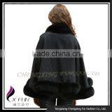 CX-B-P-54A Women Fashion Newest Fox Fur Trim Pashmina Shaw thumbnail-6