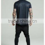 2016 New Arrival Stylish 1/4 Zipper Baseball Jersey Raglan Short Sleeve Curved Hem Baseball T Shirt Black Embroidered Jersey Top thumbnail-3