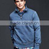 High Quality Crew Neck 100%cotton Long Sleeve Quarter Zip Sweatshirt thumbnail-2