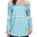 Zm35718a Women Clothing 2017 Latest Long Sleeve Tops Shirt thumbnail-3