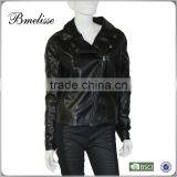 2014-2015 New Arrival Stylish Women's Shinny Black Fashion pu Jacket thumbnail-1