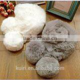 Whole Hid Thicken Rex Rabbit Fur Winter Sweet Cute Fur Pom Pom Ball Snood Neckerchief Super Quality Rabbit Fur Scarf Multi Color thumbnail-1