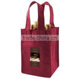 4 Bottle Wine Tote Bag - Fits 4 Wine Bottles, Features 20" Handles and Comes With Your Logo. thumbnail-2
