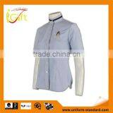 100% Cotton Design China Made Short Sleeve Ladies Formal Checks Shirts Designs thumbnail-1