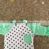 Pernickety Boutique Reglan Short Sleeve Shirt Ruffle Baby Girl Clothes Cotton 0-14T t Shirt With Pocket Children Girl Shirt thumbnail-3