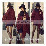 2014 Winter Hot Sale Classic Black & Red Plaid Scarf Shawl thumbnail-1
