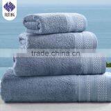 Pure White Custom Embroidery Logo Bathroom Towels 5 Star Hotel Towel Set for Cheap Wholesale thumbnail-3