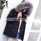 Hot Sales Winter's Fox Fur Lined Parka Germany Fur Coats With Removable Raccoon Fur Collar thumbnail-3