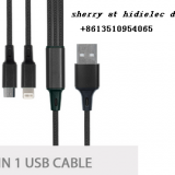 Wholesale Nylon Woven Micro Usb Cable,Mobile Phone Accessories Type-C Usb C Cable,Fast Charging 3 In 1 Usb Data Cable Fo thumbnail-2