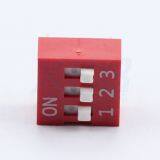 Environmentally DS-03 Red and Blue 2.54 Pitch Pin Type DIP Switch thumbnail-2
