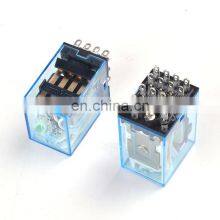 MY4N MY4NJ DC12V AC12V DC24V AC24V Coil 4NO 4NC Relay DIN Rail 14 Pin With Base Mini Relay Switch Micro Electromagnetic Relay