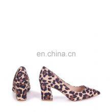 Women Classic Pointed Toe Block Heel Sexy Pumps Leopard Print Sandals Ladies Footwear Shoes thumbnail-3