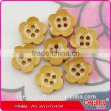 Burned Rim Small Size Holes Square Wooden Shirts Skirt Knitwear Button thumbnail-6