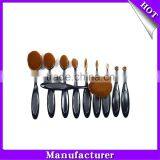 New 10pcs Oval Makeup Brush, Cosmetic Foundation Cream Oval Makeup Brush Set thumbnail-5