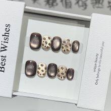 Wholesale Collection of Handmade Reusable and Removable Artificial Nail Tips for Fall and Winter Pre-made Artificial Nail Tips for Nail Art