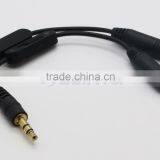 3.5mm Male- Female Headphone Earphone Splitter Cable Audio AUX Cable With Volume Control thumbnail-6