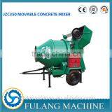 JZC350 Electric Steel Mobile Concrete Mixer for Block Making Machine