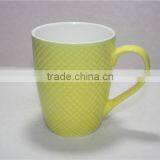 12 OZ Embossed and Color Glazed Porcelain Hot Pink Coffee Mug thumbnail-4