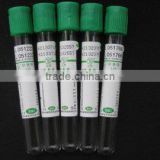 Heparin disposible vacuum blood collection tube(green cap)
