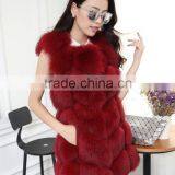 2016 Wholesale Sex Girl or Women Genuine Animal Fox Women Fur Vest thumbnail-1