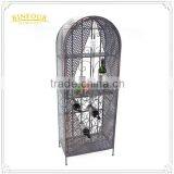 Antique Black Iron 2 Tier Storge Rack Metal Wine Rack thumbnail-1