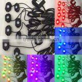 8PCS RGB C-ree LED Rock Light Tail Fender Under Under Car Decorative Offroad RGB Light With Bluetooth Controller thumbnail-6