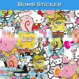 HD-035 CARLIKE Air Free MashiMaro Decorative Vinyl Bomb Sticker For Car Wrapping thumbnail-1