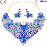 CJ1149-24 colorful crystal flower design jewelry beads fashion new graceful wedding jewelry indian Bridal jewelry