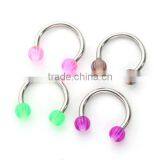 Wholesale Unique Lip Ring Acrylic Balls Nose Ring Lip Ring Eyebrow Rings CBR Piercing Jewelry thumbnail-1