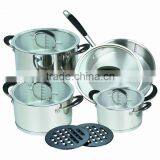 AH3678 10pcs Stainless Steel Apple Shape Cookware Set thumbnail-1