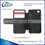 Factory Outlet Blank DIY Fashion Phone Holster Luxury Leather Case Mobile Phone Shell Sublimation Phone Holster for Iphone 4 thumbnail-2